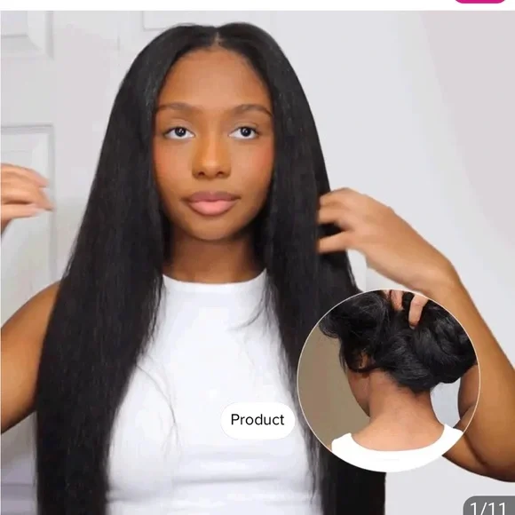 Kinky Straight Glueless Wig - Picture 6 of 6